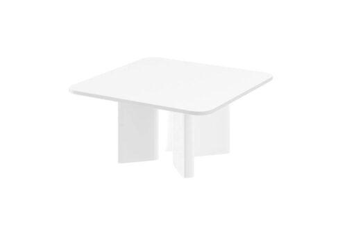 DIVERSO kavos staliukas 80×80 baltas matinis