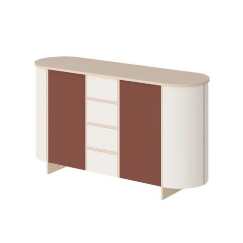 MEDUNO 163 2D4S komoda, bordo/kašmyro spalvos