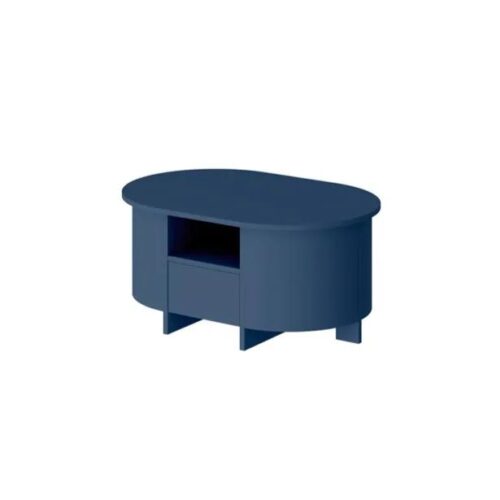 Ovalus kavos staliukas LUMIA AC 68×100 tamsiai mėlynas