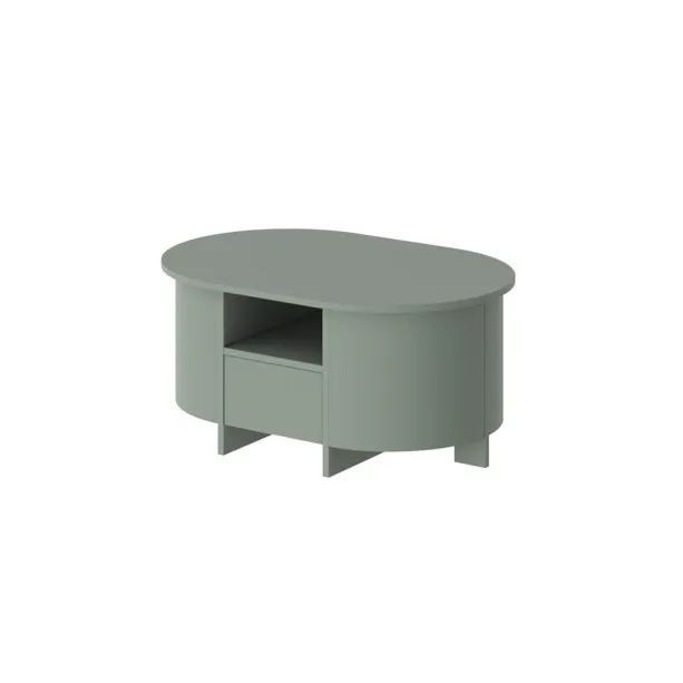Ovalus kavos staliukas LUMIA AC 68x100 žalias
