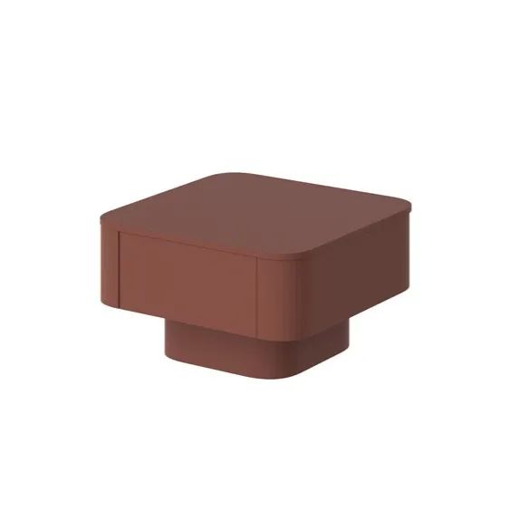 GRADO kvadratinis kavos staliukas 80x80 bordo spalvos