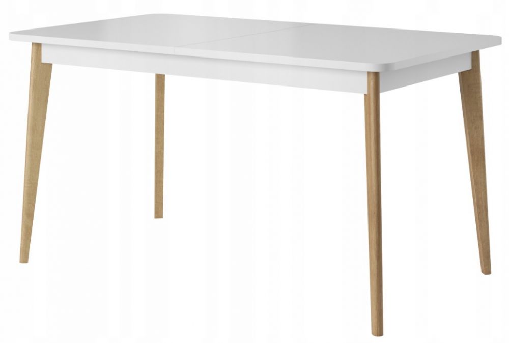 Nordi PST140 išskleidžiamas stalas – baltas blizgus