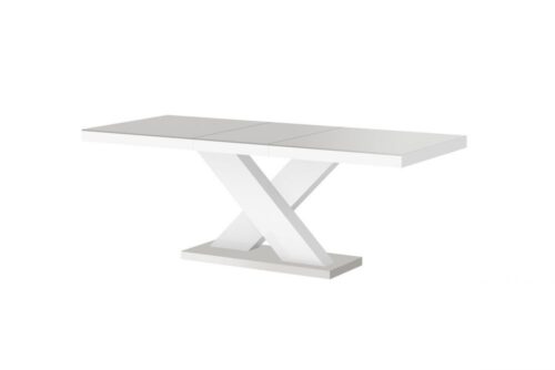 XENON MAT išskleidžiamas stalas 160(208)x89 šviesiai pilkas/baltas