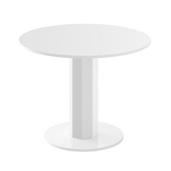 Ištraukiamas stalas SOLO LUX 100(144)x100 baltas blizgus