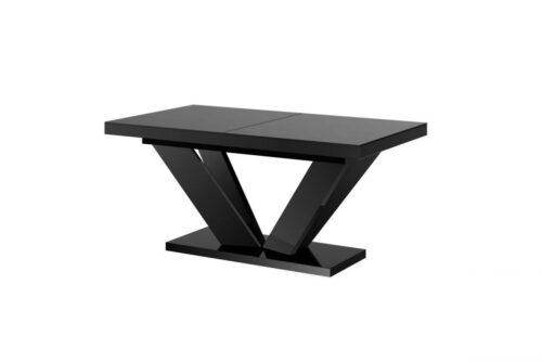 VIVA 2 stalas 160(256)x89 juodas blizgus ištraukiamas