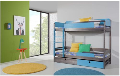 NATU II dviaukštė lova su stalčiais – 2 asmenims 80×181 cm