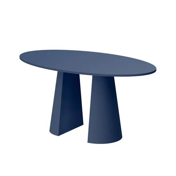 LAZIO stalas 160x90 tamsiai mėlyna