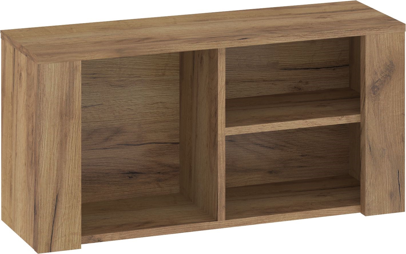 DELIS 07 baldų sieninė lentyna svetainei, auksinio ąžuolo spalvos