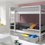 Dviaukštė lova TRES su stalčiais dviem asmenims 80x181 cm