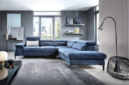Blues L Gr1 išskleidžiama kampinė sofa
