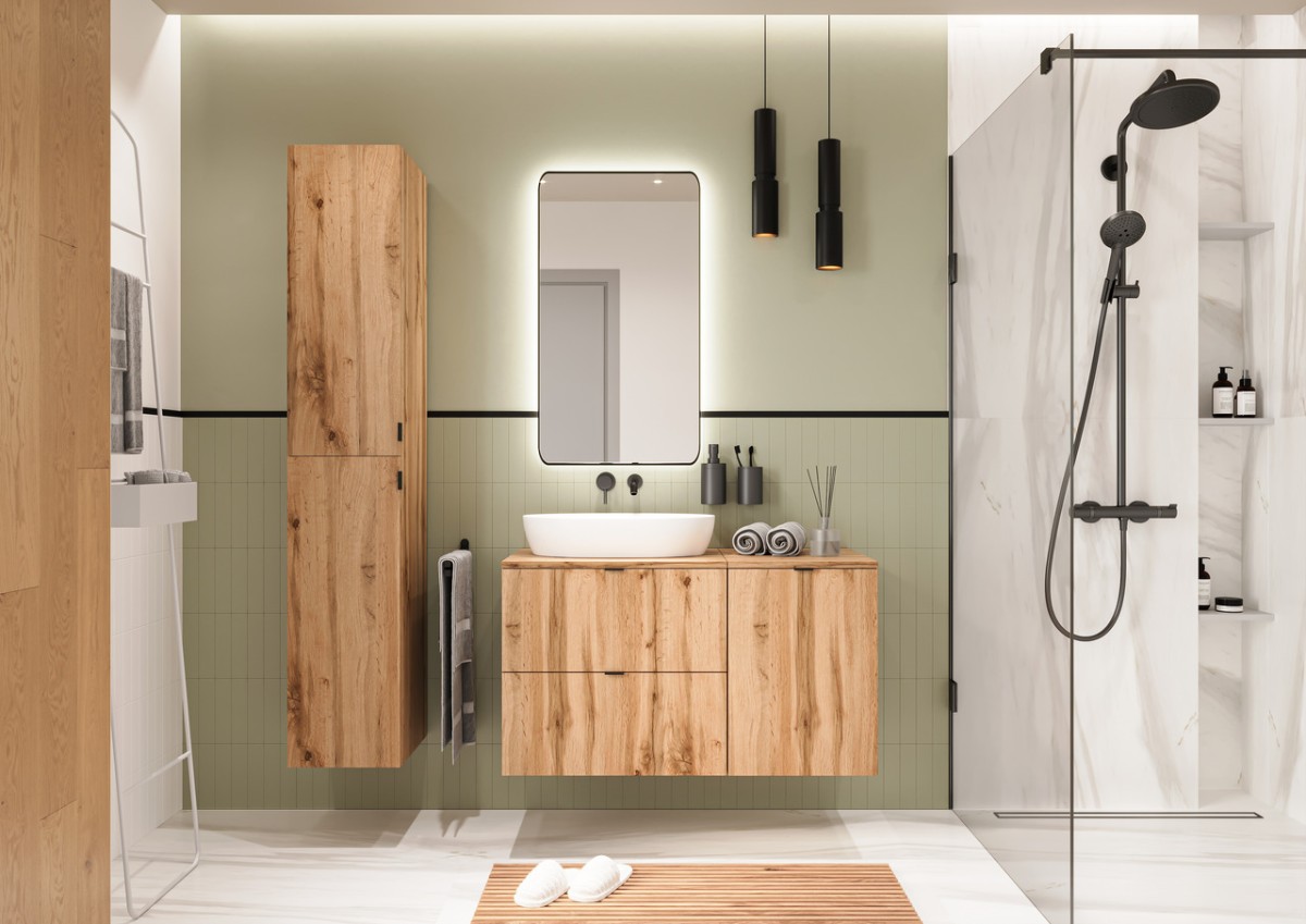 Tamara auksinio ąžuolo vonios kambario komplektas