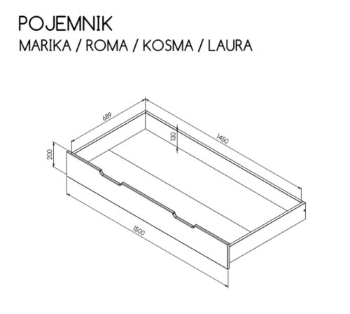 Lovos konteineris – pušis ant riešutmedžio