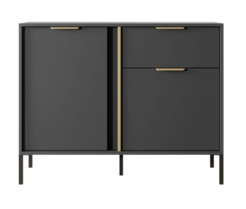 Komoda 103 2D1S Lars antracito spalvos