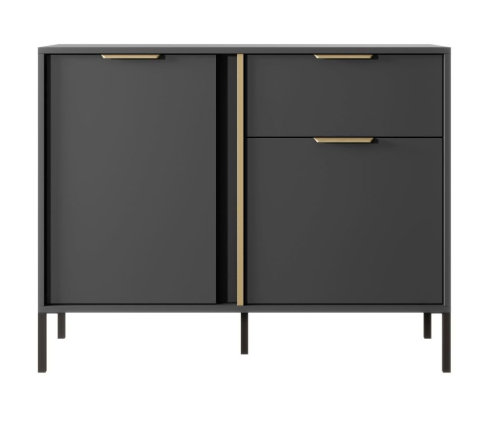 Komoda 103 2D1S Lars antracito spalvos