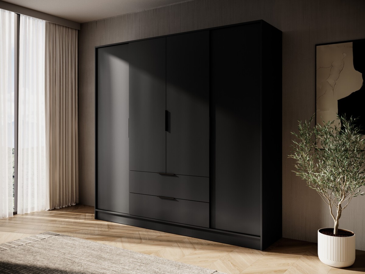 4 durų palėpės tipo spinta su stalčiais Kelly 4D