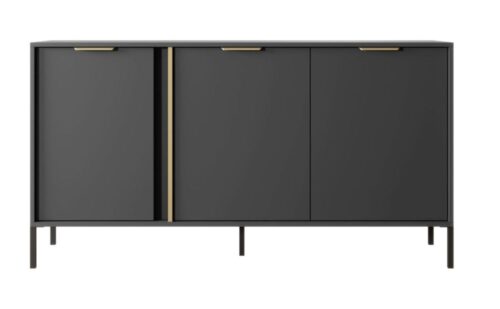 Komoda su spintelėmis 153 3D Lars antracito spalvos