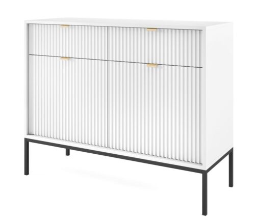 Nova komoda su stalčiais KSZ-104 balta