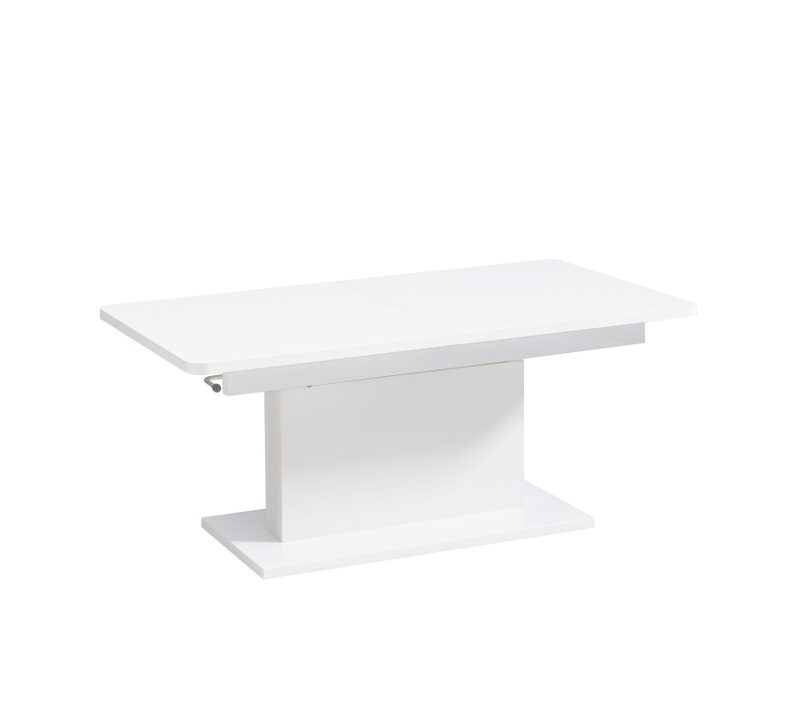 OPTI kavos staliukas – baltas blizgus