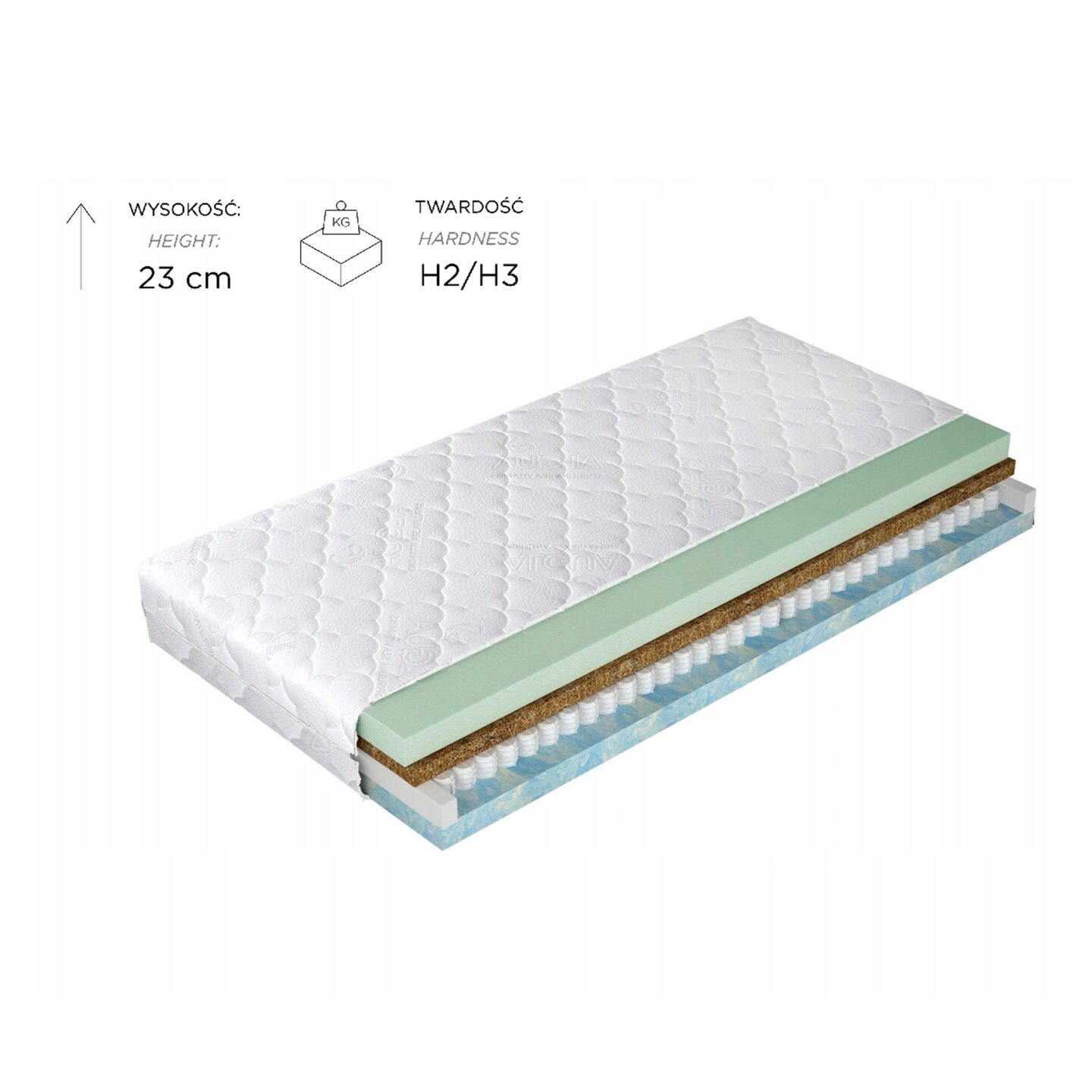 Ekologiškas čiužinys L 140x200 Gr1 - Paveikslėlis 3