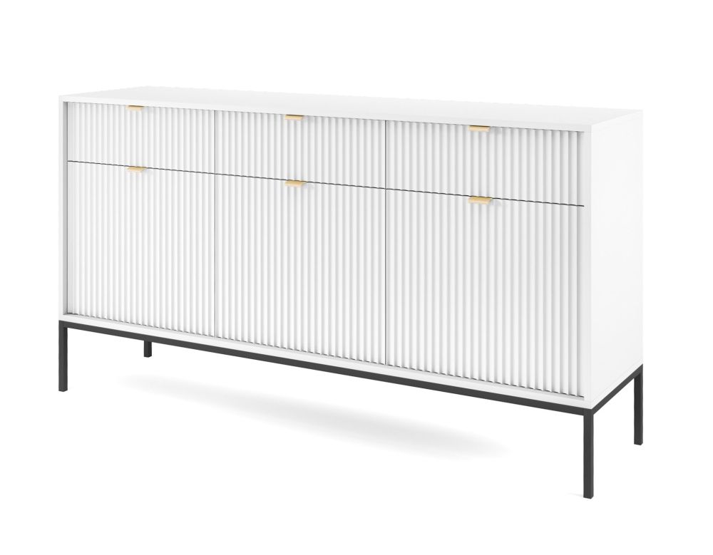 Nova komoda su stalčiais KSZ-154 balta