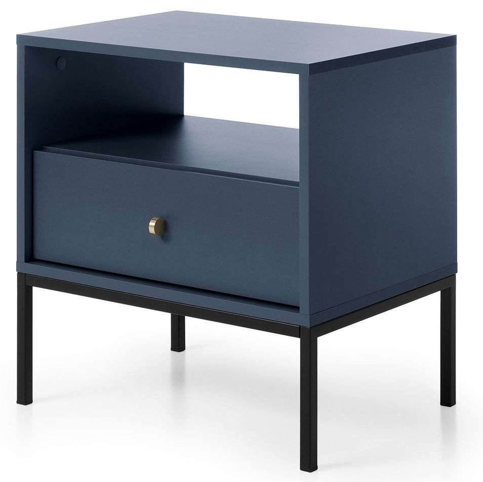 Tamsiai mėlynas Mono MS54 naktinis staliukas