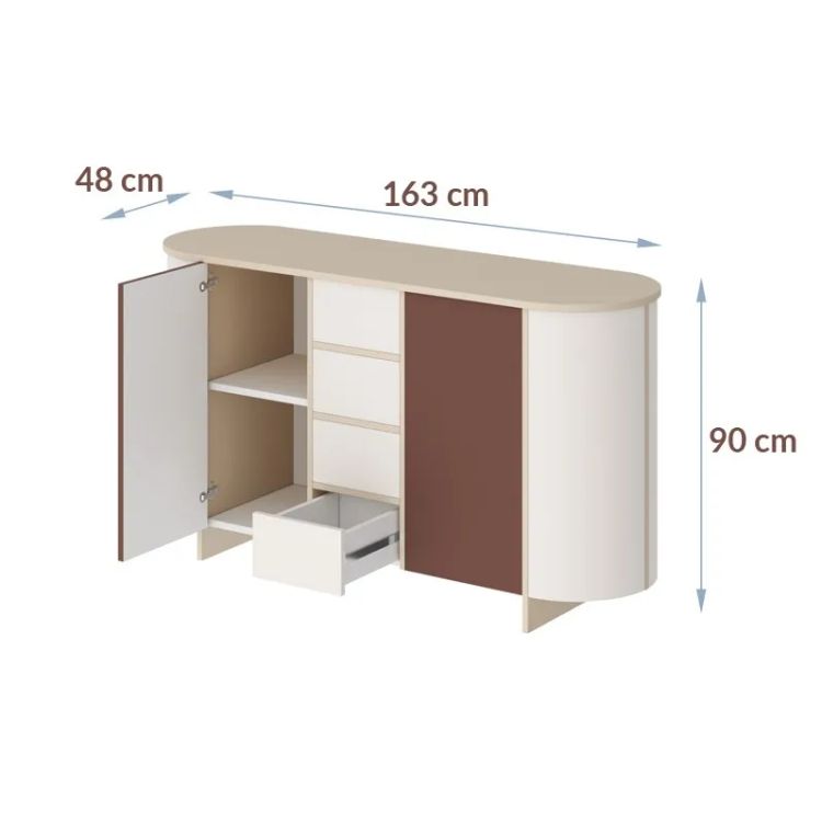 MEDUNO 163 2D4S mėlyna komoda — изображение 2