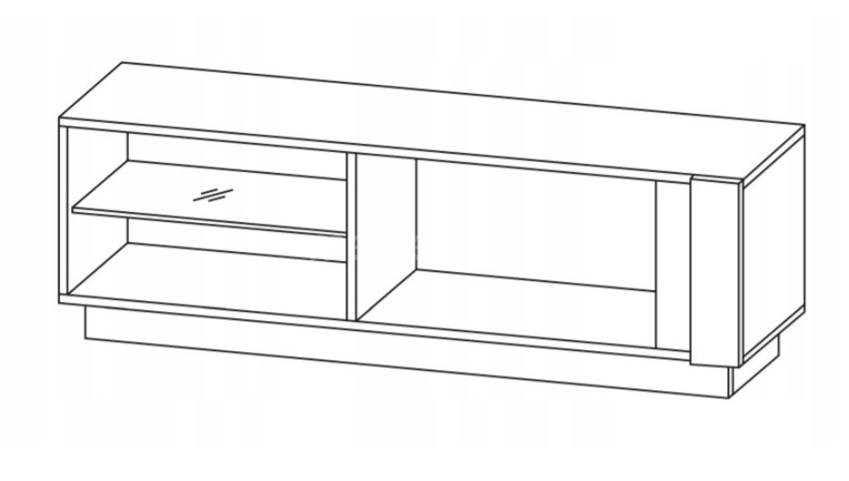 TV staliukas 138 Arco - baltas blizgus — изображение 2