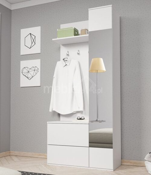 Žalia spinta matinė balta