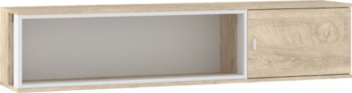 GAVES 16 baldai, prie sienos tvirtinama lentyna, palėpės spintelė, ąžuolo imitacijos grindys, balta