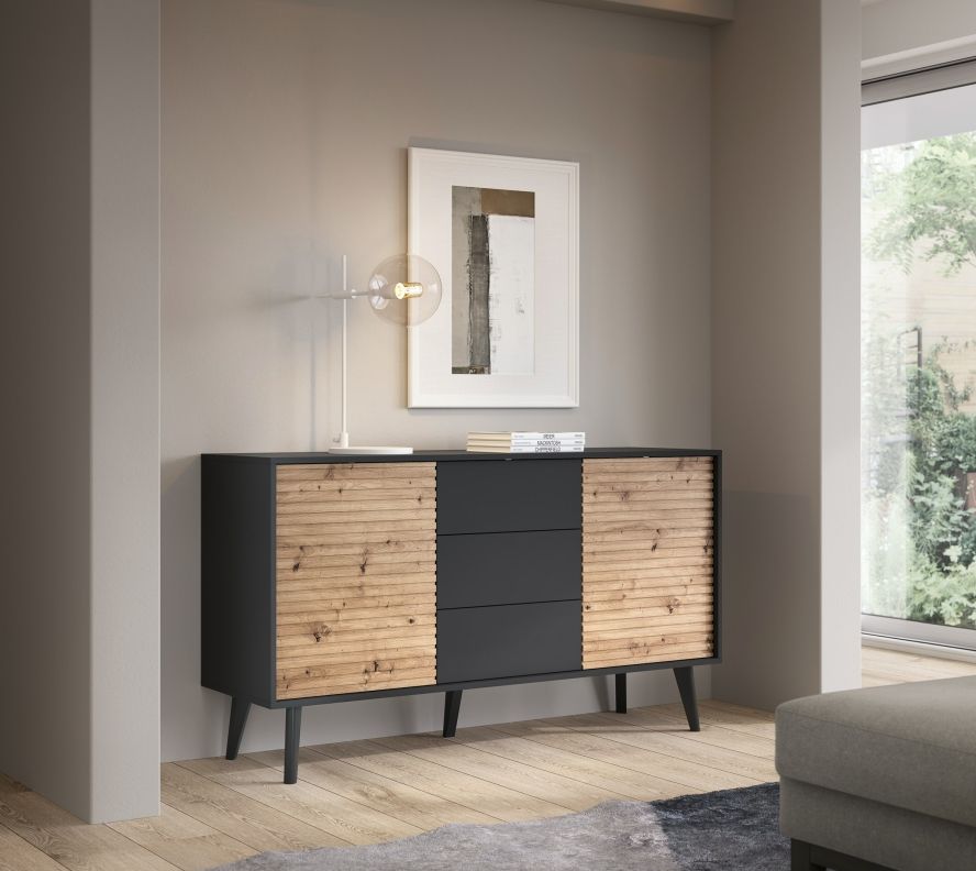 Lofto kavos staliukas su grioveliais priekiais Willow L104 - Paveikslėlis 7