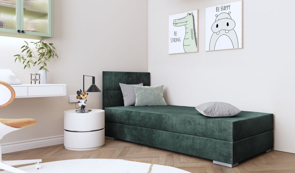 TOMAR I lova su daiktadėže ir minkštu čiužiniu 90x200 cm