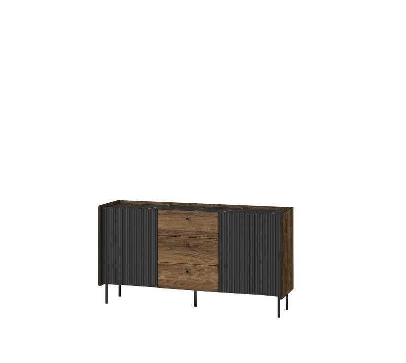 „PRESTIGO“ P5 sistema (2D3S komoda) – juoda/San Sebastian