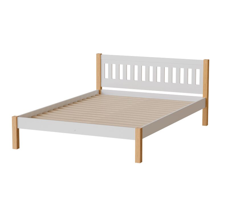 Lova „GAJA“ – balta/natūralus ąžuolas