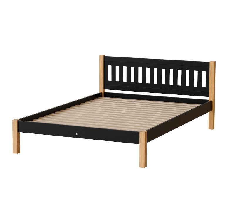 Lova „GAJA“ – juoda/natūralus ąžuolas