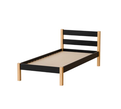 “INKA” lova – juoda/natūralus ąžuolas