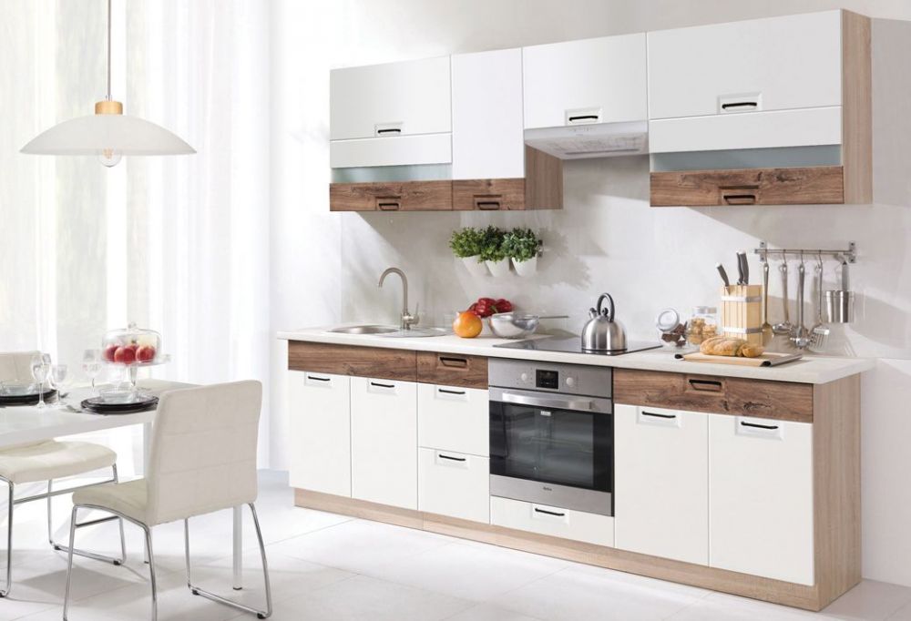 Moderni blizgi virtuvė Favorit ribbeck 270 cm