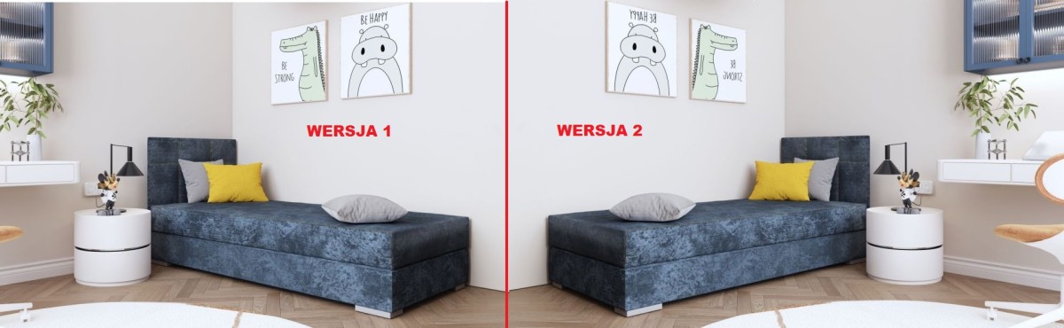 TOMAR I lova su daiktadėže ir minkštu čiužiniu 90x200 cm - Paveikslėlis 4