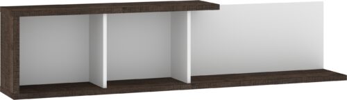 BRITA 13 baldų sieninė lentyna svetainei, Grange ąžuolo balta spalva