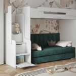 Dvi minkštos lovos „Coimbra II“ + „Dorian“ antresolė 90x200 cm