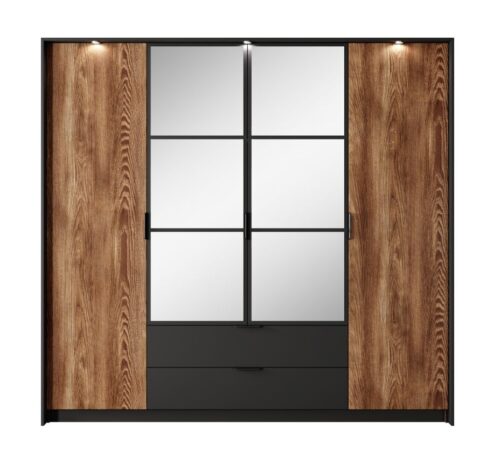 4 durų spinta, sinchroninės konstrukcijos, 220 cm, Milton