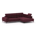 Elektrinė kampinė sofa Plaza L bordo spalvos Gr1