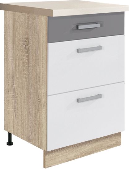 50 cm apatinė spintelė su stalčiais Global GLO-9D