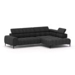 Kampinė sofa Plaza L grafito spalvos Gr1