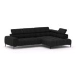 Elektrinė kampinė sofa Plaza L juoda Gr1