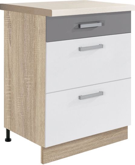 60 cm apatinė spintelė su stalčiais Global GLO-10D