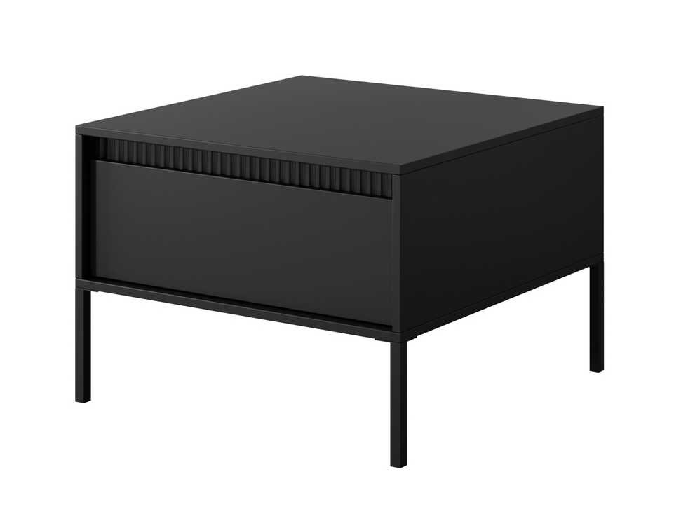 Loft kavos staliukas su grioveliais 1S Senso juodas