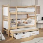 JANIS III trivietė dviaukštė lova su stalčiais 80x181 cm