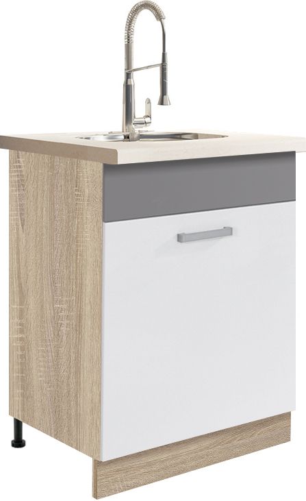 60 cm apatinė spintelė su „Global GLO-11D“ kriaukle