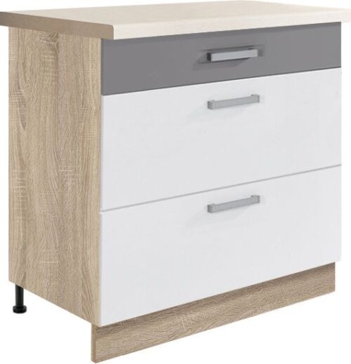 80 cm apatinė spintelė su stalčiais Global GLO-22D