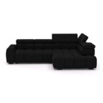 „Bull L“ elektrinė kampinė sofa, juoda Gr1